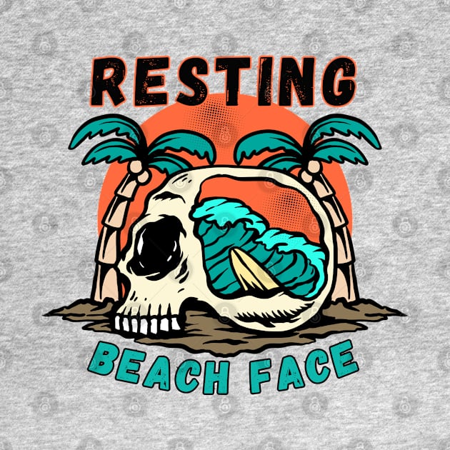 Resting Beach Face by Toonstruction